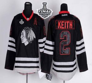 Blackhawks #2 Duncan Keith Black Ice 2015 Stanley Cup Stitched NHL Jersey
