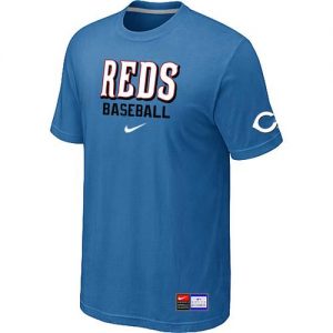 Cincinnati Reds Nike Short Sleeve Practice MLB T-Shirts Indigo Blue