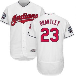 Indians #23 Michael Brantley White Flexbase Authentic Collection 2016 World Series Bound Stitched MLB Jersey