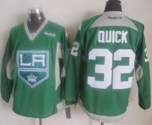 Kings #32 Jonathan Quick Green Practice Stitched NHL Jersey