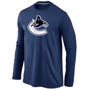 NHL Vancouver Canucks Big & Tall Logo Long Sleeve T-Shirt Dark Blue