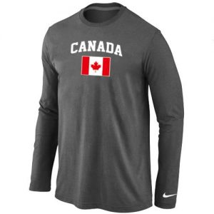 Nike 2014 Olympics Canada Flag Collection Locker Room Long Sleeve T-Shirt Dark Grey