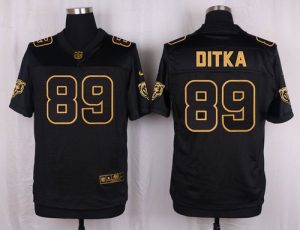 Nike Bears #89 Mike Ditka Black Men's Stitched NFL Elite Pro Line Gold Collection Jersey