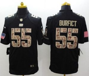 Nike Bengals #55 Vontaze Burfict Black Men's Stitched NFL Limited Salute to Service Jersey