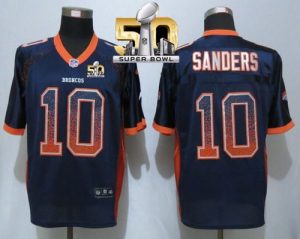 Nike Broncos #10 Emmanuel Sanders Navy Blue Alternate Super Bowl 50 Men's Stitched NFL Elite Drift Fashion Jersey