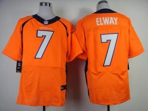 Nike Broncos #7 John Elway Orange Team Color Men's Embroidered NFL New Elite Jersey