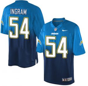 Nike Chargers #54 Melvin Ingram Electric Blue Navy Blue Men's Stitched NFL Elite Fadeaway Fashion Jersey