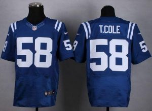 Nike Colts #58 Trent Cole Royal Blue Team Color Men's Stitched NFL Elite Jersey