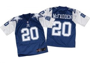 Nike Cowboys #20 Darren McFadden Navy Blue White Throwback Men's Stitched NFL Elite Jersey