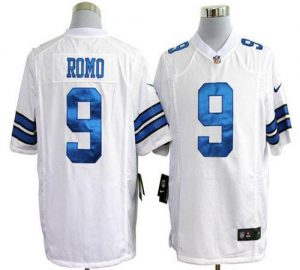 Nike Cowboys #9 Tony Romo White Men's Embroidered NFL Game Jersey