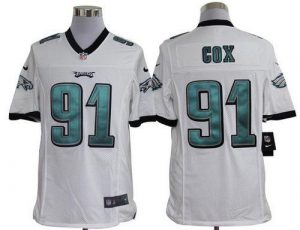 Nike Eagles #91 Fletcher Cox White Men's Embroidered NFL Limited Jersey