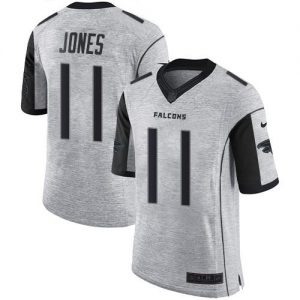 Nike Falcons #11 Julio Jones Gray Men's Stitched NFL Limited Gridiron Gray II Jersey