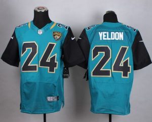 Nike Jaguars #24 T.J. Yeldon Teal Green Team Color Men's Stitched NFL Elite Jersey