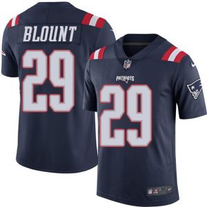 Nike Patriots #29 LeGarrette Blount Navy Blue Men's Stitched NFL Limited Rush Jersey