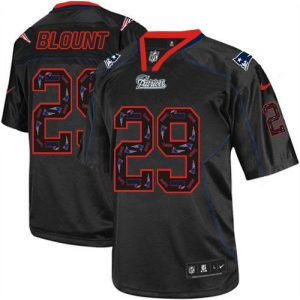 Nike Patriots #29 LeGarrette Blount New Lights Out Black Men's Stitched NFL Elite Jersey