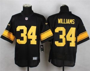 Nike Steelers #34 DeAngelo Williams Black(Gold No.) Men's Stitched NFL Elite Jersey