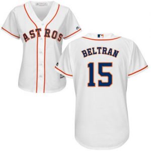Astros #15 Carlos Beltran White Home Women's Stitched MLB Jersey