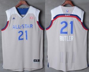 Bulls #21 Jimmy Butler Gray 2017 All Star Stitched NBA Jersey
