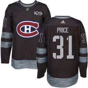 Canadiens #31 Carey Price Black 1917-2017 100th Anniversary Stitched NHL Jersey