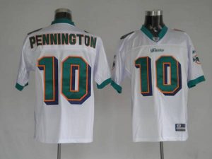 Dolphins Chad Pennington #10 White Stitched NFL Jersey