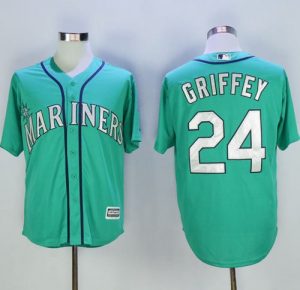 Mariners #24 Ken Griffey Green New Cool Base 2016 Hall Of Fame Patch Stitched MLB Jersey