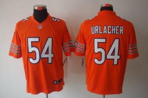 Nike Bears #54 Brian Urlacher Orange Alternate Men's Embroidered NFL Limited Jersey