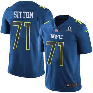 Nike Bears #71 Josh Sitton Navy Men's Stitched NFL Limited NFC 2017 Pro Bowl Jersey