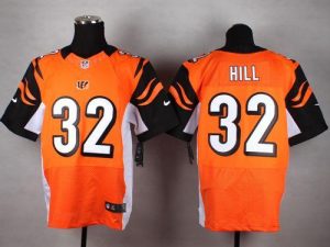 Nike Bengals #32 Jeremy Hill Orange Alternate Men's Stitched NFL Elite Jersey