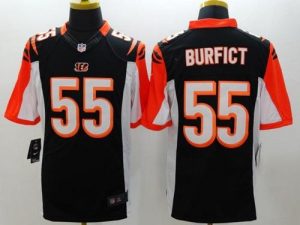 Nike Bengals #55 Vontaze Burfict Black Team Color Men's Stitched NFL Limited Jersey