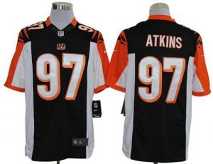 Nike Bengals #97 Geno Atkins Black Team Color Men's Embroidered NFL Limited Jersey