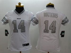 Nike Bills #14 Sammy Watkins White Women's Stitched NFL Limited Platinum Jersey