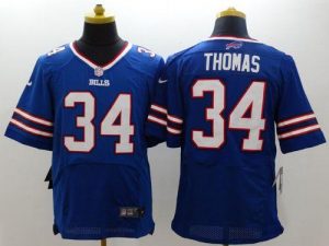 Nike Bills #34 Thurman Thomas Royal Blue Team Color Men's Stitched NFL New Elite Jersey