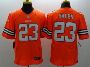 Nike Browns #23 Joe Haden Orange Alternate Men's Stitched NFL Elite Jersey