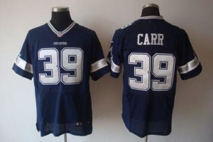 Nike Cowboys #39 Brandon Carr Navy Blue Team Color Men's Embroidered NFL Elite Jersey