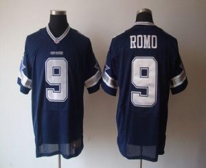 Nike Cowboys #9 Tony Romo Navy Blue Team Color Men's Embroidered NFL Elite Jersey