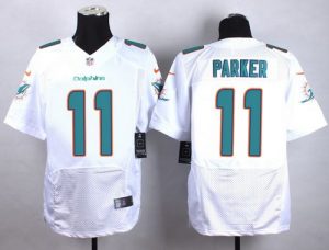 Nike Dolphins #11 DeVante Parker White Men's Stitched NFL New Elite Jersey