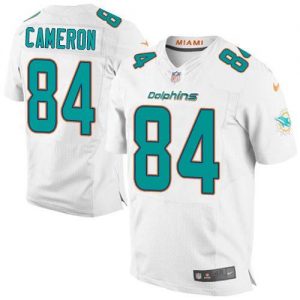 Nike Dolphins #84 Jordan Cameron White Men's Stitched NFL New Elite Jersey