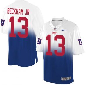 Nike Giants #13 Odell Beckham Jr Royal Blue White Men's Stitched NFL Elite Fadeaway Fashion Jersey