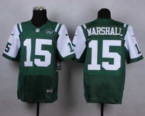 Nike Jets #15 Brandon Marshall Green Team Color Men's Stitched NFL Elite Jersey
