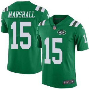 Nike Jets #15 Brandon Marshall Green Youth Stitched NFL Elite Rush Jersey