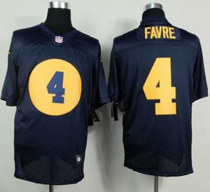 Nike Packers #4 Brett Favre Navy Blue Alternate Men's Stitched NFL Elite Jersey