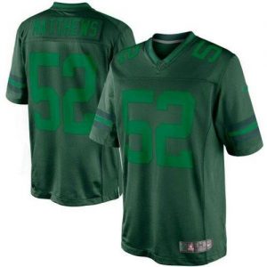 Nike Packers #52 Clay Matthews Green Men's Embroidered NFL Drenched Limited Jersey