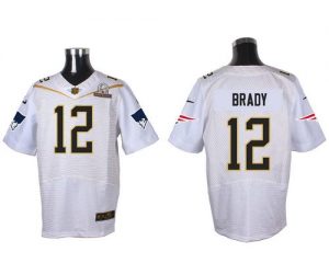 Nike Patriots #12 Tom Brady White 2016 Pro Bowl Men's Stitched NFL Elite Jersey