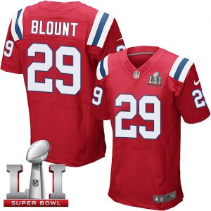 Nike Patriots #29 LeGarrette Blount Red Alternate Super Bowl LI 51 Men's Stitched NFL Elite Jersey