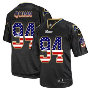 Nike Rams #94 Robert Quinn Black Men's Stitched NFL Elite USA Flag Fashion Jersey