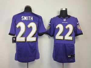 Nike Ravens #22 Jimmy Smith Purple Team Color Men's Embroidered NFL Elite Jersey