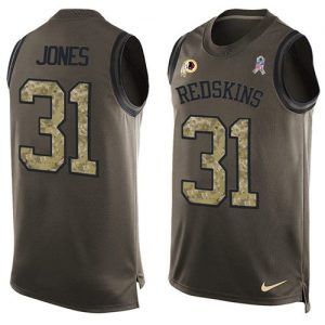 Nike Redskins #31 Matt Jones Green Men's Stitched NFL Limited Salute To Service Tank Top Jersey
