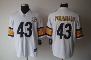 Nike Steelers #43 Troy Polamalu White Men's Embroidered NFL Limited Jersey