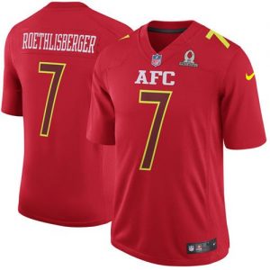 Nike Steelers #7 Ben Roethlisberger Red Men's Stitched NFL Game AFC 2017 Pro Bowl Jersey