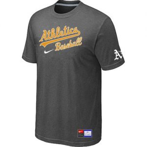 Oakland Athletics Nike Short Sleeve Practice MLB T-Shirts Crow Grey